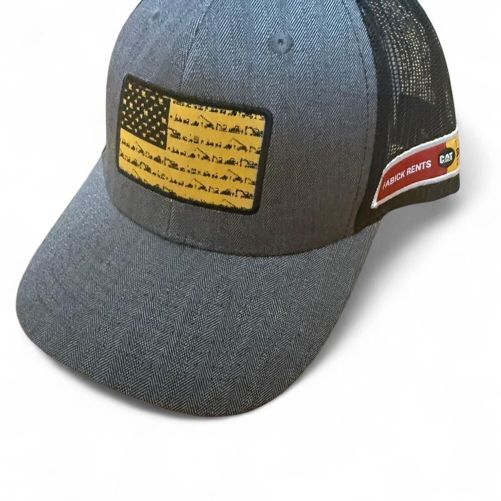 Caterpillar Men's Grey and Blue Hat